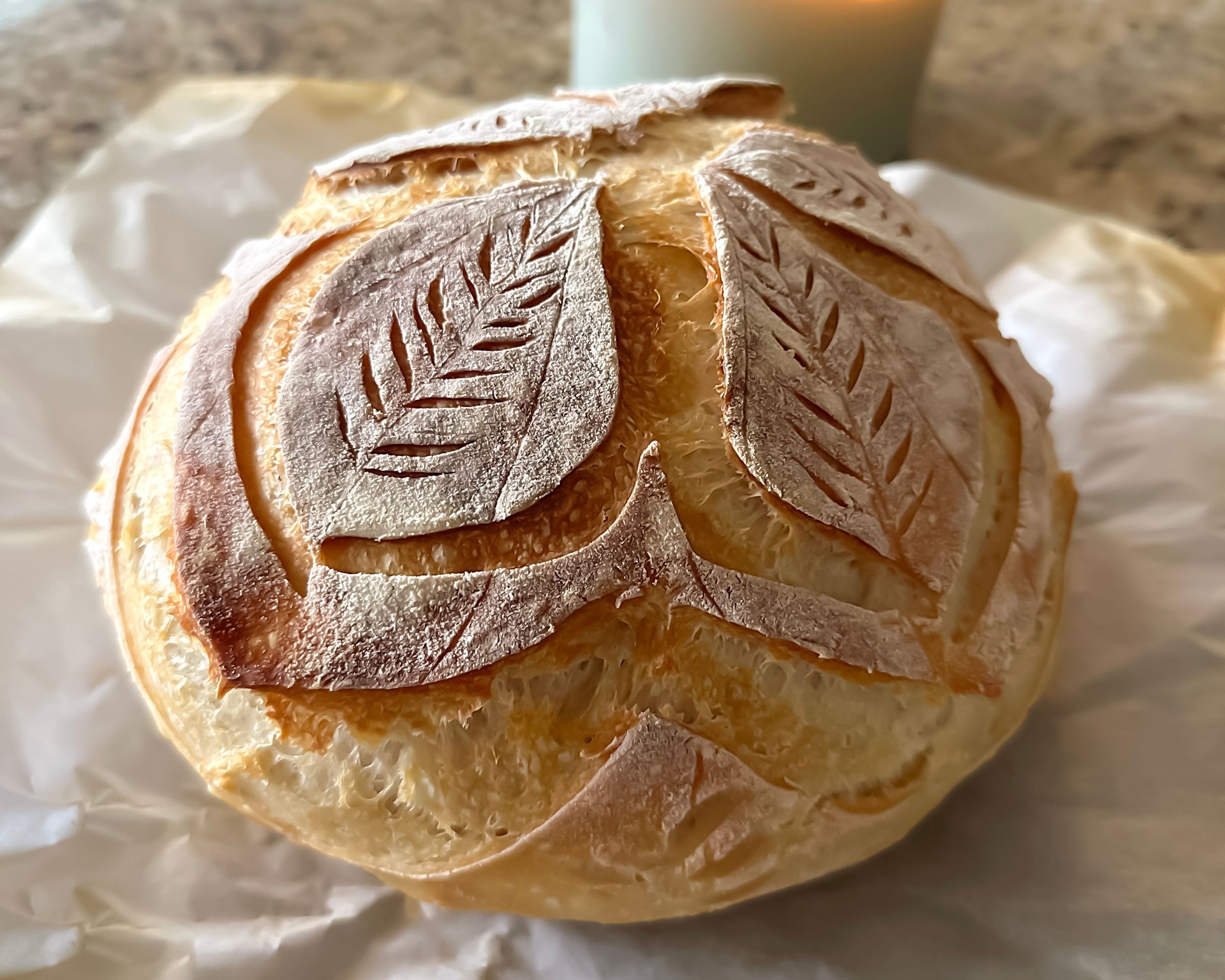 Sourdough bread with design